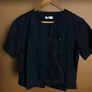 Vintage Cropped top with gold accents